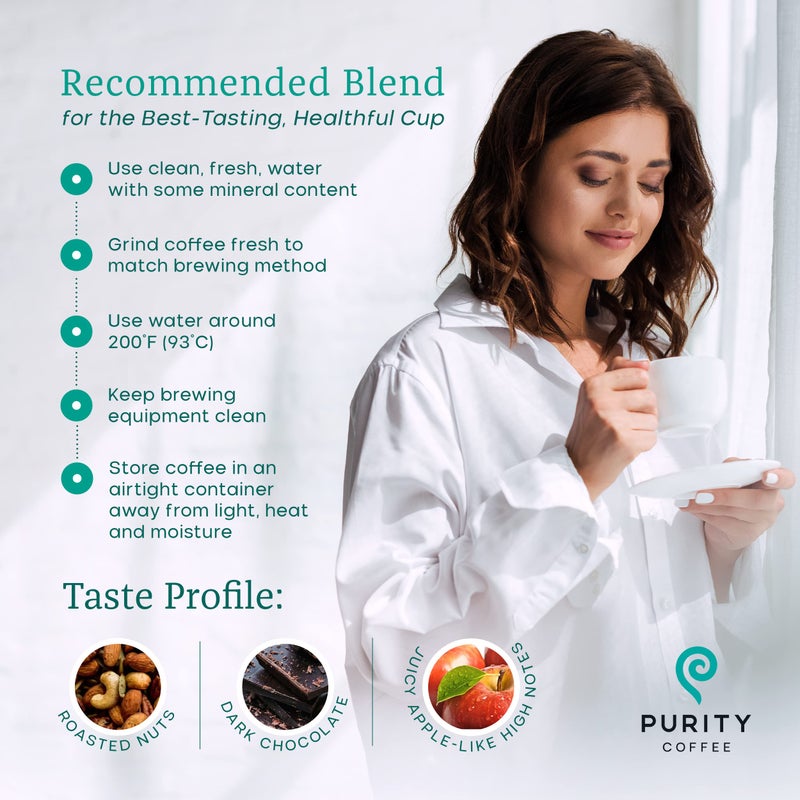 Purity Coffee FLOW Medium Roast Organic Coffee - USDA Certified Organic Specialty Grade Arabica Whole Bean Coffee - Third Party Tested for Mold, Mycotoxins and Pesticides - 12 oz Bag - Image 4